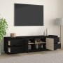 Mueble de TV madera maciza de pino negro 176x37x47,5 cm de vidaXL, Muebles TV - Ref: Foro24-814323, Precio: 251,45 €, Descuen...