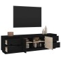 Solid black pine wood TV stand 176x37x47.5 cm by vidaXL, TV Furniture - Ref: Foro24-814323, Price: 251,45 €, Discount: %