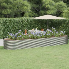 Steel flower bed powder coated silver 510x140x68 cm by vidaXL, Pots and planters - Ref: Foro24-319117, Price: 231,99 €, Disco...