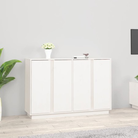 Sideboard aus massivem weißem Kiefernholz, 120 x 35 x 80 cm von vidaXL, Sideboards - Ref: Foro24-814495, Preis: 174,91 €, Rab...