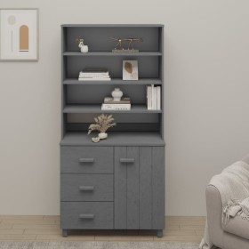 HAMAR solid pine wood sideboard in dark gray by vidaXL, Sideboards - Ref: Foro24-3100924, Price: 250,99 €, Discount: %