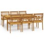 Garden dining set 7 pieces solid teak wood by vidaXL, Garden sets - Ref: Foro24-3100793, Price: 966,99 €, Discount: %