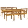 Garden dining set 7 pieces solid teak wood by vidaXL, Garden sets - Ref: Foro24-3100793, Price: 966,99 €, Discount: %