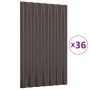 Roof panels 36 units brown coated steel 60x36 cm by vidaXL, Roof tiles and roof tiles - Ref: Foro24-319130, Price: 104,05 €, ...