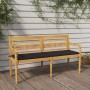 Batavia bench with anthracite cushion solid teak wood 150 cm by vidaXL, garden benches - Ref: Foro24-3100826, Price: 234,64 €...