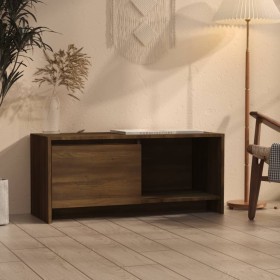 Oak brown engineered wood TV cabinet 90x35x40 cm by vidaXL, TV Furniture - Ref: Foro24-813019, Price: 51,99 €, Discount: %