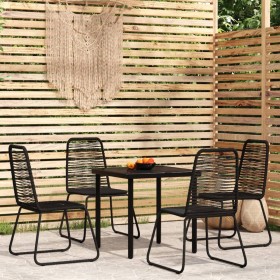 Garden dining set 5 pieces black by vidaXL, Garden sets - Ref: Foro24-3099090, Price: 312,25 €, Discount: %