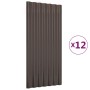 Roof panels 12 units brown coated steel 80x36 cm by vidaXL, Roof tiles and roof tiles - Ref: Foro24-319135, Price: 51,43 €, D...