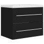 Mueble con lavabo madera de ingeniería negro de vidaXL, Tocadores de baño - Ref: Foro24-3099042, Precio: 172,76 €, Descuento: %