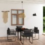 Juego de comedor para jardín 5 piezas negro de vidaXL, Conjuntos de jardín - Ref: Foro24-3099078, Precio: 414,99 €, Descuento: %