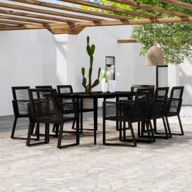 Juego de comedor de jardín 9 piezas negro de vidaXL, Conjuntos de jardín - Ref: Foro24-3099160, Precio: 824,99 €, Descuento: %