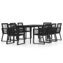 Juego de comedor de jardín 9 piezas negro de vidaXL, Conjuntos de jardín - Ref: Foro24-3099160, Precio: 859,93 €, Descuento: %