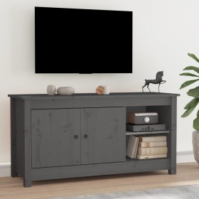 Gray pine solid wood TV cabinet 103x36.5x52 cm by vidaXL, TV Furniture - Ref: Foro24-814591, Price: 76,99 €, Discount: %