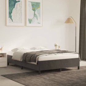 Dark gray velvet bed frame 140x200 cm by vidaXL, Beds and slatted bases - Ref: Foro24-347325, Price: 118,62 €, Discount: %