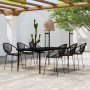 Juego de comedor de jardín 7 piezas negro de vidaXL, Conjuntos de jardín - Ref: Foro24-3099135, Precio: 784,65 €, Descuento: %