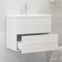 Mueble con lavabo madera de ingeniería blanco de vidaXL, Tocadores de baño - Ref: Foro24-3099041, Precio: 178,57 €, Descuento: %