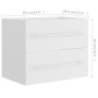 Mueble con lavabo madera de ingeniería blanco de vidaXL, Tocadores de baño - Ref: Foro24-3099041, Precio: 178,57 €, Descuento: %