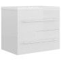 Glossy white engineered wood cabinet with sink by vidaXL, bathroom vanities - Ref: Foro24-3099047, Price: 173,11 €, Discount: %