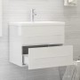 Glossy white engineered wood cabinet with sink by vidaXL, bathroom vanities - Ref: Foro24-3099047, Price: 173,11 €, Discount: %