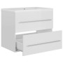 Glossy white engineered wood cabinet with sink by vidaXL, bathroom vanities - Ref: Foro24-3099047, Price: 173,11 €, Discount: %