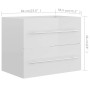 Glossy white engineered wood cabinet with sink by vidaXL, bathroom vanities - Ref: Foro24-3099047, Price: 173,11 €, Discount: %