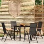 5-piece black garden dining set by vidaXL, Garden sets - Ref: Foro24-3099114, Price: 366,81 €, Discount: %