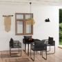 Juego de comedor para jardín 5 piezas negro de vidaXL, Conjuntos de jardín - Ref: Foro24-3099084, Precio: 452,29 €, Descuento: %