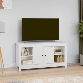 Solid white pine wood TV cabinet 103x36.5x52 cm by vidaXL, TV Furniture - Ref: Foro24-814575, Price: 92,70 €, Discount: %