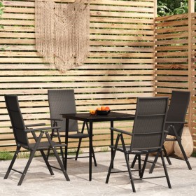 5-teiliges schwarzes Garten-Essset von vidaXL, Gartensets - Ref: Foro24-3099108, Preis: 315,99 €, Rabatt: %