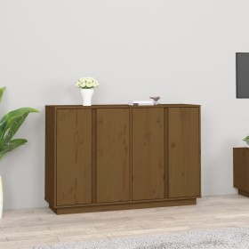 Honey brown solid pine wood sideboard 120x35x80 cm by vidaXL, Sideboards - Ref: Foro24-814497, Price: 125,92 €, Discount: %