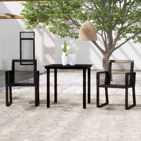 Juego de comedor para jardín 3 piezas negro de vidaXL, Conjuntos de jardín - Ref: Foro24-3099149, Precio: 241,99 €, Descuento: %