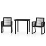 3-piece black garden dining set by vidaXL, Garden sets - Ref: Foro24-3099149, Price: 241,99 €, Discount: %