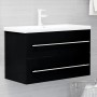 Black chipboard cabinet with sink by vidaXL, bathroom vanities - Ref: Foro24-3099051, Price: 227,06 €, Discount: %