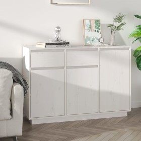 Sideboard aus massivem weißem Kiefernholz, 110 x 34 x 75 cm von vidaXL, Sideboards - Ref: Foro24-814330, Preis: 185,99 €, Rab...