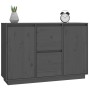 Solid gray pine wood sideboard 111x34x75 cm by vidaXL, Sideboards - Ref: Foro24-814311, Price: 155,19 €, Discount: %