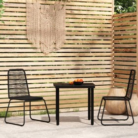 3-piece black garden dining set by vidaXL, Garden sets - Ref: Foro24-3099089, Price: 180,99 €, Discount: %