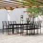 Garden dining set 7 pieces black by vidaXL, Garden sets - Ref: Foro24-3099207, Price: 462,52 €, Discount: %