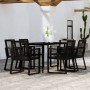 7-piece black garden dining set by vidaXL, Garden sets - Ref: Foro24-3099158, Price: 548,99 €, Discount: %