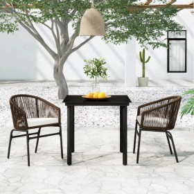 Juego de comedor de jardín 3 piezas marrón de vidaXL, Conjuntos de jardín - Ref: Foro24-3099227, Precio: 257,99 €, Descuento: %