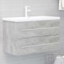 Mueble con lavabo madera de ingeniería gris hormigón de vidaXL, Tocadores de baño - Ref: Foro24-3099054, Precio: 178,99 €, De...