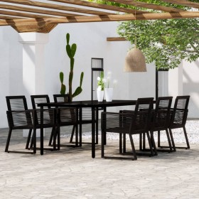 Garten-Essgruppe 7-teilig schwarz von vidaXL, Gartensets - Ref: Foro24-3099153, Preis: 693,09 €, Rabatt: %