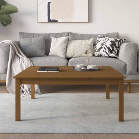 Solid honey brown pine wood coffee table 100x100x40 cm by vidaXL, Coffee table - Ref: Foro24-814292, Price: 99,99 €, Discount: %