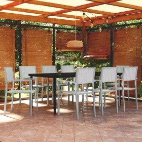 9-piece white garden dining set by vidaXL, Garden sets - Ref: Foro24-3099262, Price: 619,99 €, Discount: %