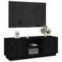 Mueble de TV madera maciza de pino negro 110x35x40,5 cm de vidaXL, Muebles TV - Ref: Foro24-814478, Precio: 92,58 €, Descuent...