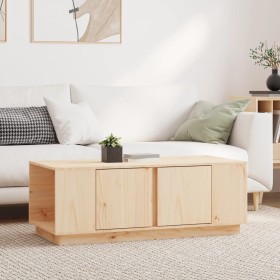 Solid pine wood coffee table 110x50x40 cm by vidaXL, Coffee table - Ref: Foro24-814429, Price: 75,60 €, Discount: %