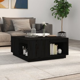 Mesa de centro de madera maciza de pino negro 80x81x36,5 cm de vidaXL, Mesas de centro - Ref: Foro24-814528, Precio: 121,99 €...