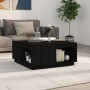 Mesa de centro de madera maciza de pino negro 80x81x36,5 cm de vidaXL, Mesas de centro - Ref: Foro24-814528, Precio: 121,34 €...