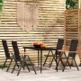 Juego de comedor para jardín 5 piezas negro de vidaXL, Conjuntos de jardín - Ref: Foro24-3099121, Precio: 422,90 €, Descuento: %