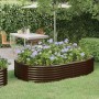 Brown powder coated steel flower bed planter 214x140x36cm by vidaXL, Pots and planters - Ref: Foro24-319025, Price: 68,99 €, ...