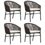 5-piece garden dining set with brown cushions by vidaXL, Garden sets - Ref: Foro24-3099247, Price: 492,99 €, Discount: %